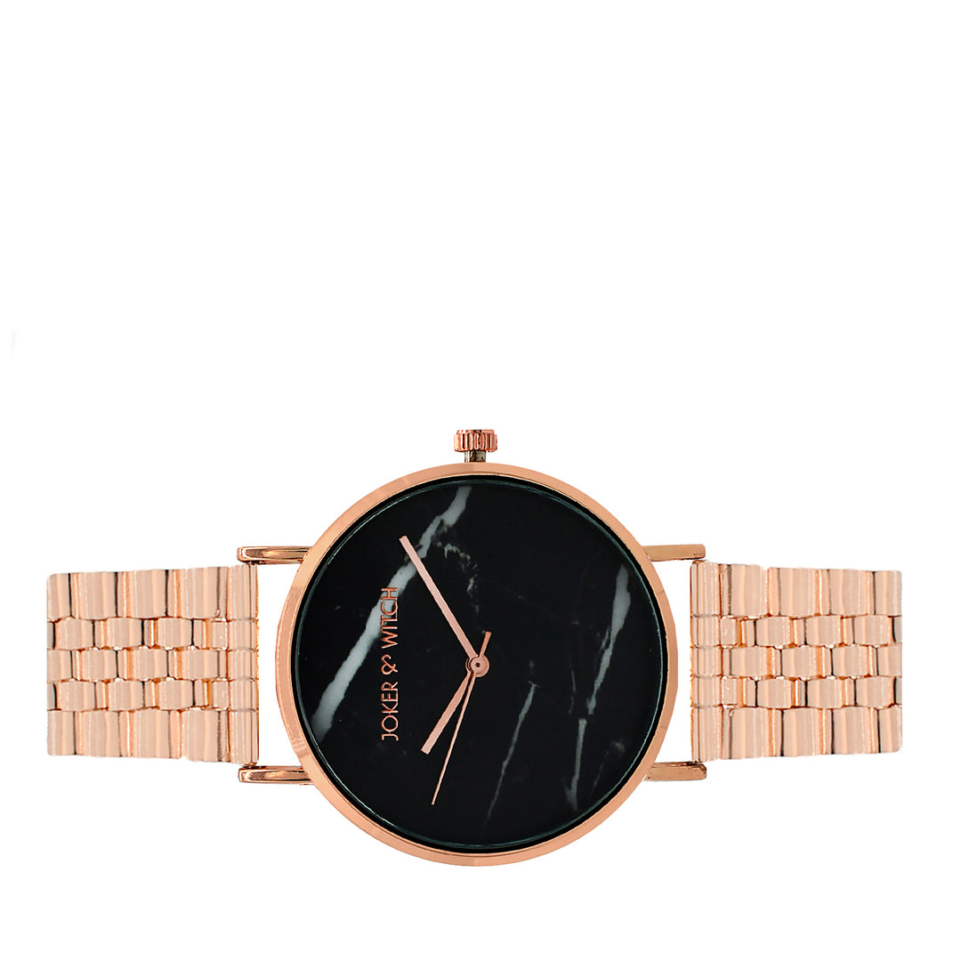 Jacoba Marble Dial Rosegold Watch Bracelet Stack - Joker & Witch