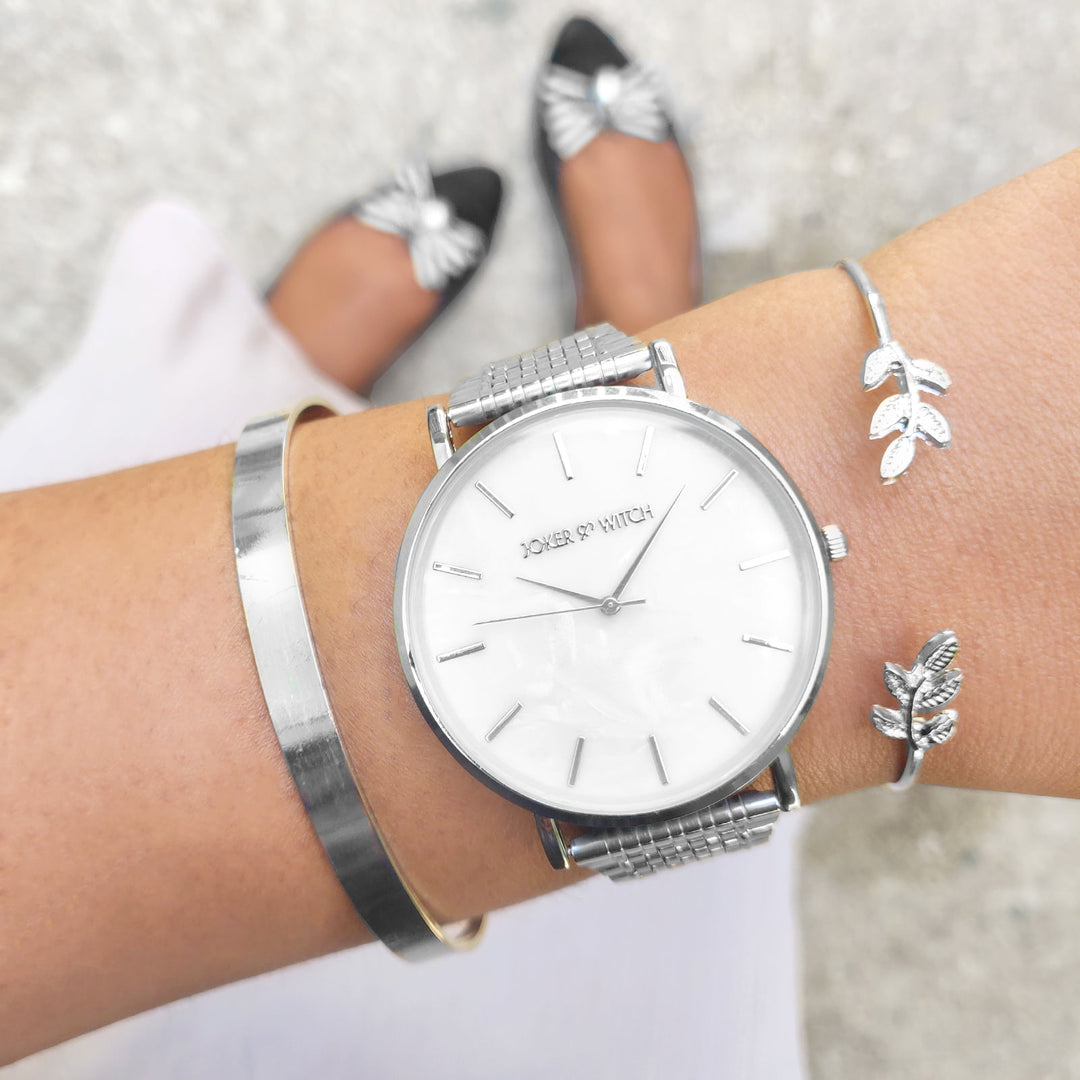 Babe Silver Watch Bracelet Stack - Joker & Witch