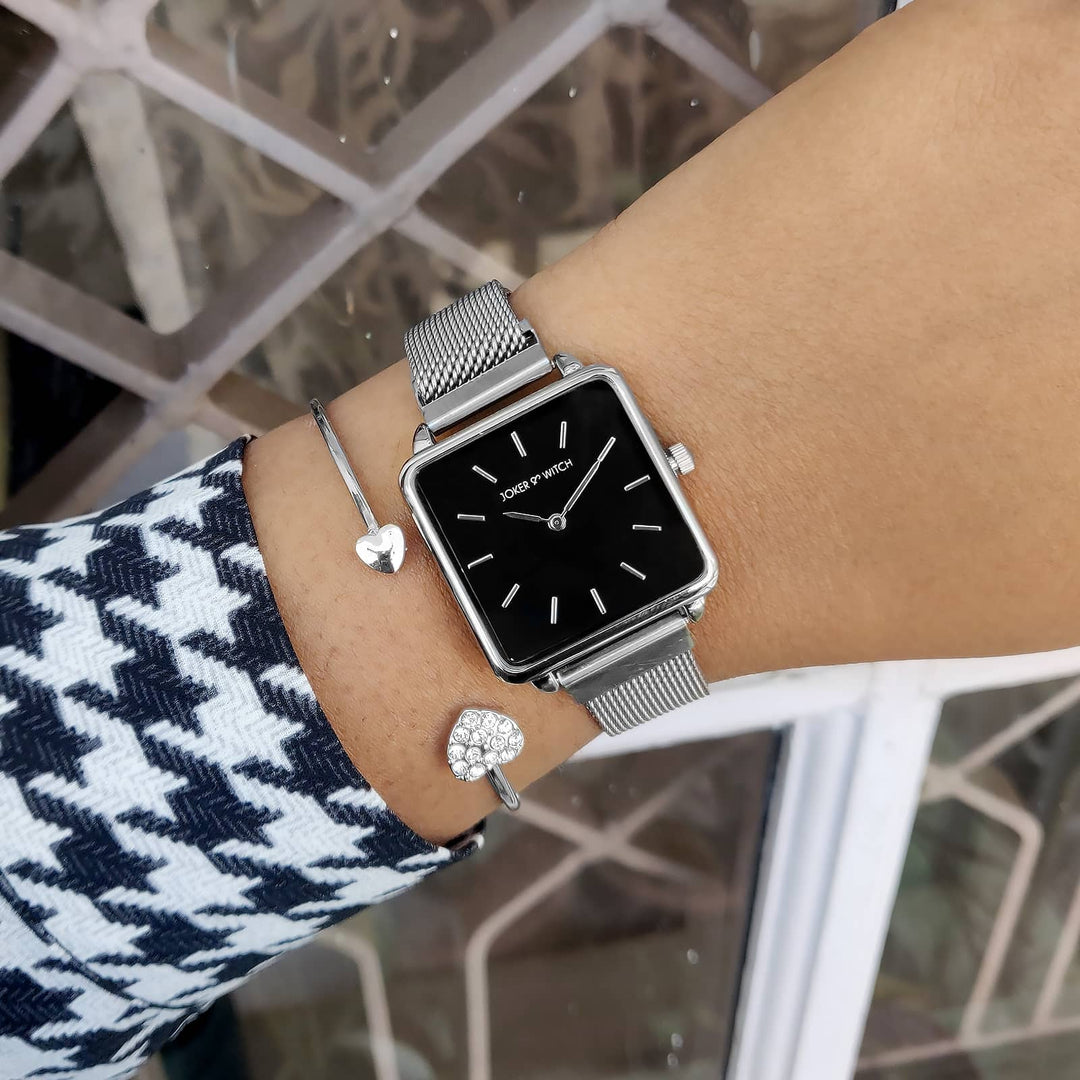 Unity Silver Magnetic Watch Bracelet Stack - Joker & Witch