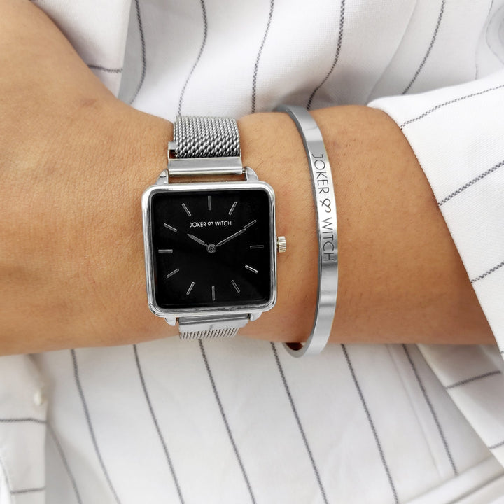 Heaven Silver Watch Bracelet Stack - Joker & Witch