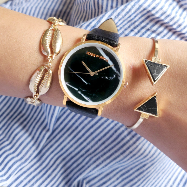 Love Black Watch Bracelet Stack - Joker & Witch