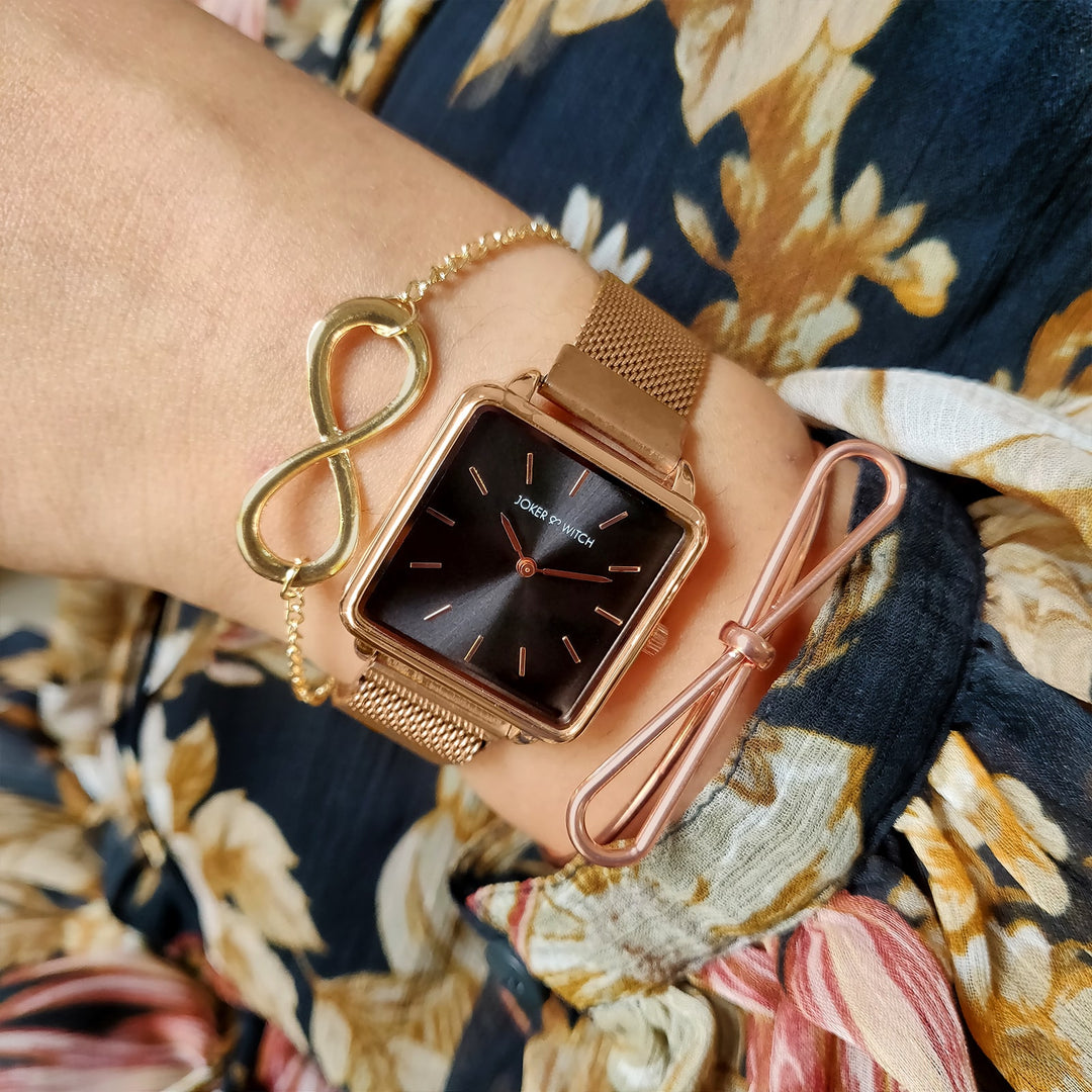 Firefly Rosegold Watch Bracelet Stack - Joker & Witch