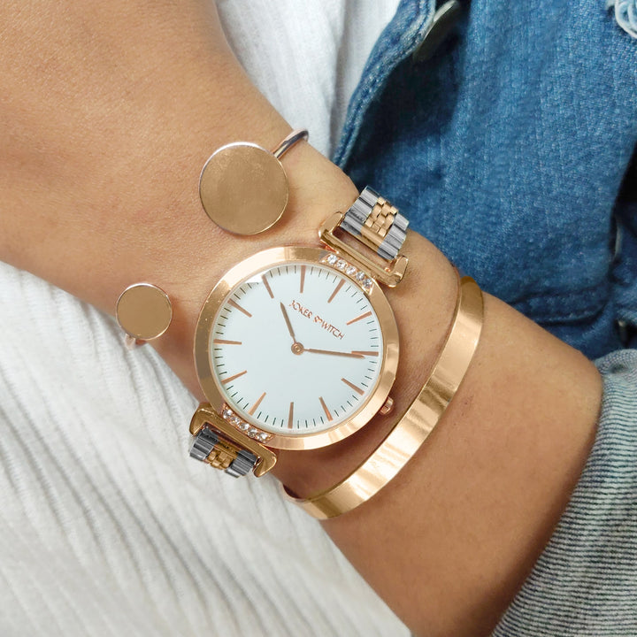 Vivir Rosegold Watch Bracelet Stack - Joker & Witch