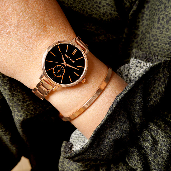 Sleek Aries Watch Bracelet Stack