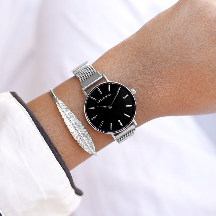 Silver Autumn Watch Bracelet Stack