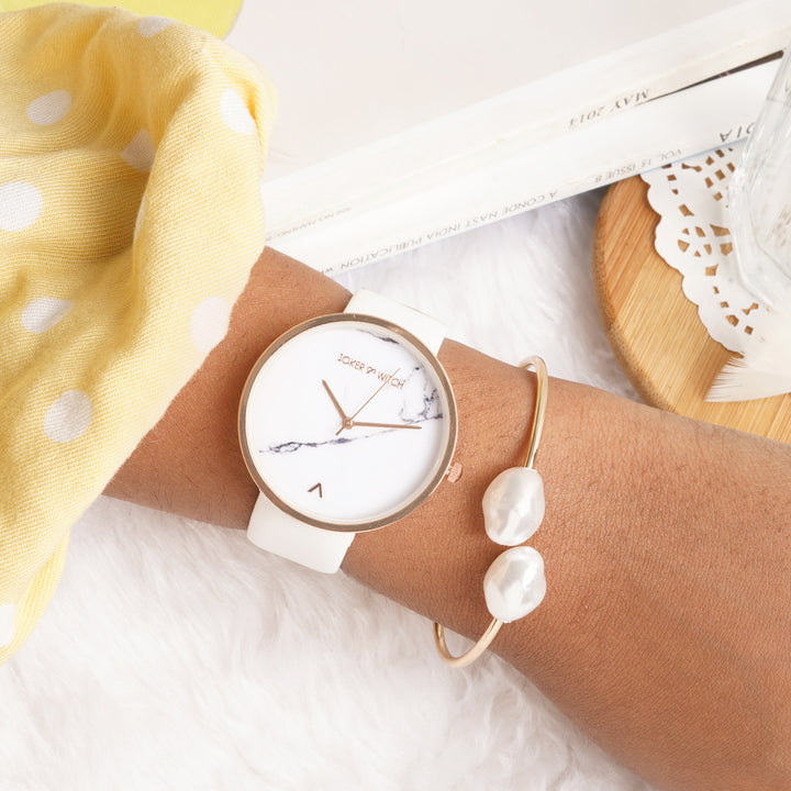 Snow Drizzle Watch Bracelet Stack