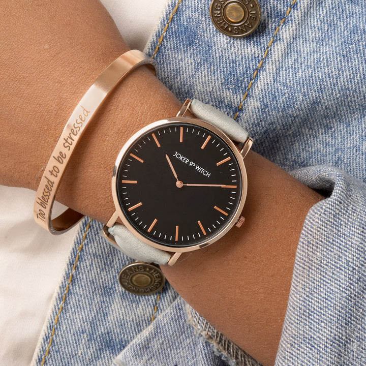 Golden Brim Watch Bracelet Stack