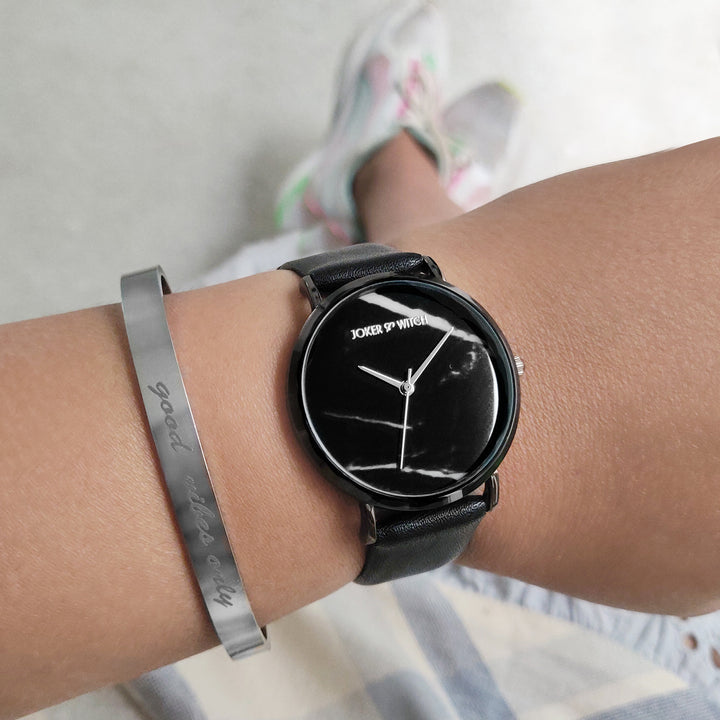 The Black Pearl Watch Bracelet Stack