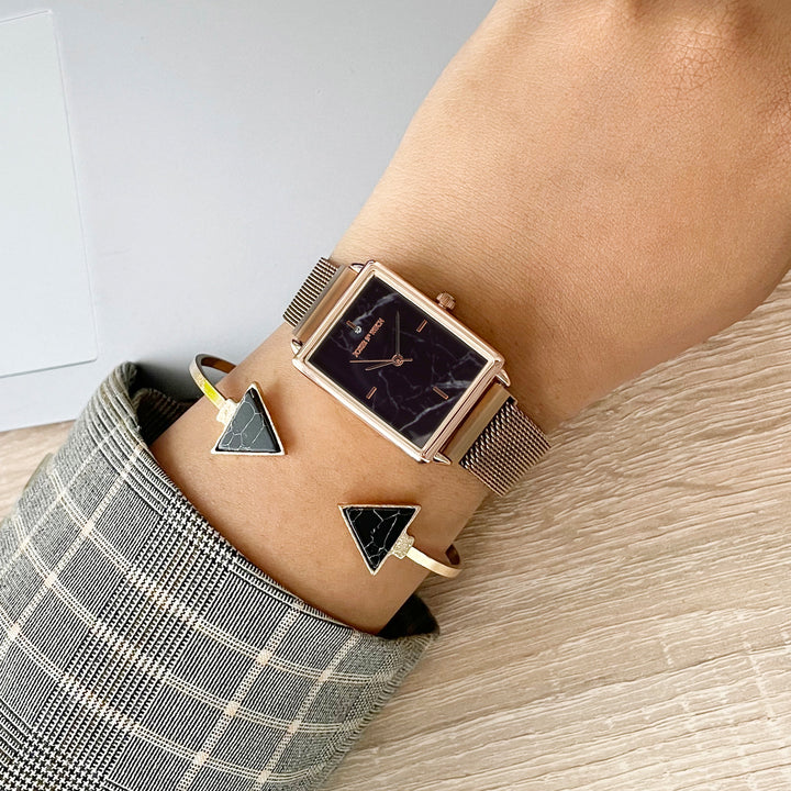 Audrey Rosegold Watch Bracelet Stack