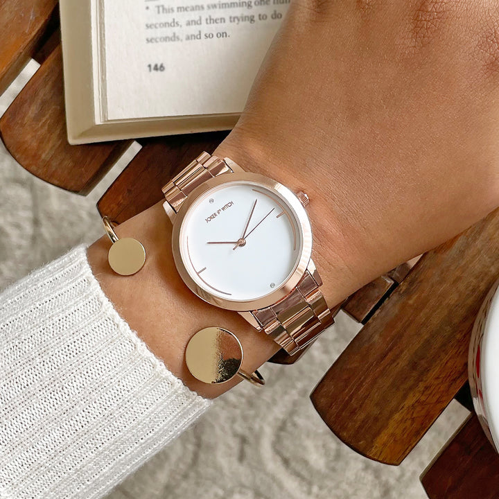Anastasia Rosegold Watch Bracelet Stack