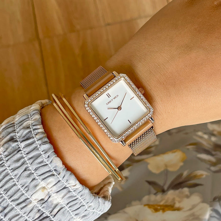 Mira Rosegold Watch Bracelet Stack