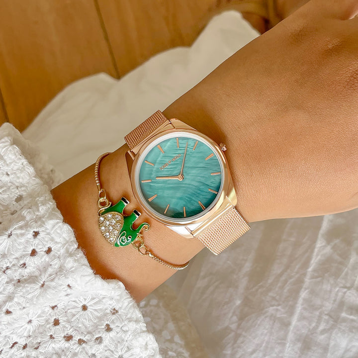 Eudora Rosegold Watch Bracelet Stack