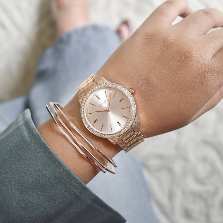 Elina Rosegold Watch Bracelet Stack