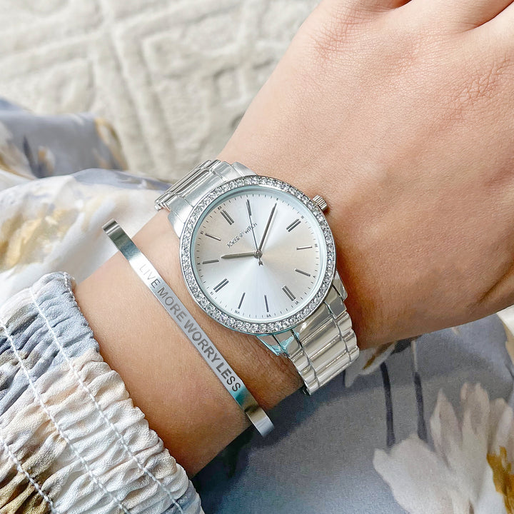 Nori Silver Watch Bracelet Stack