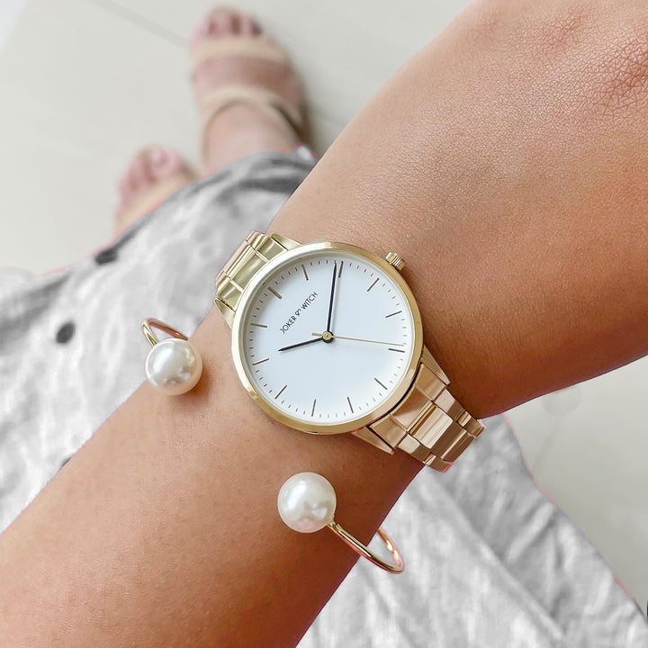 Annika Gold Watch Bracelet Stack