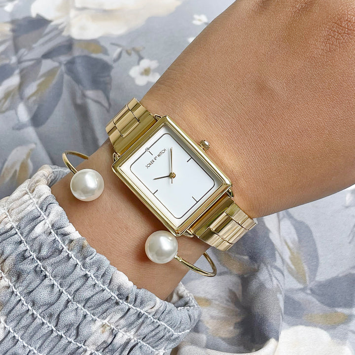 Kristy Gold Watch Bracelet Stack