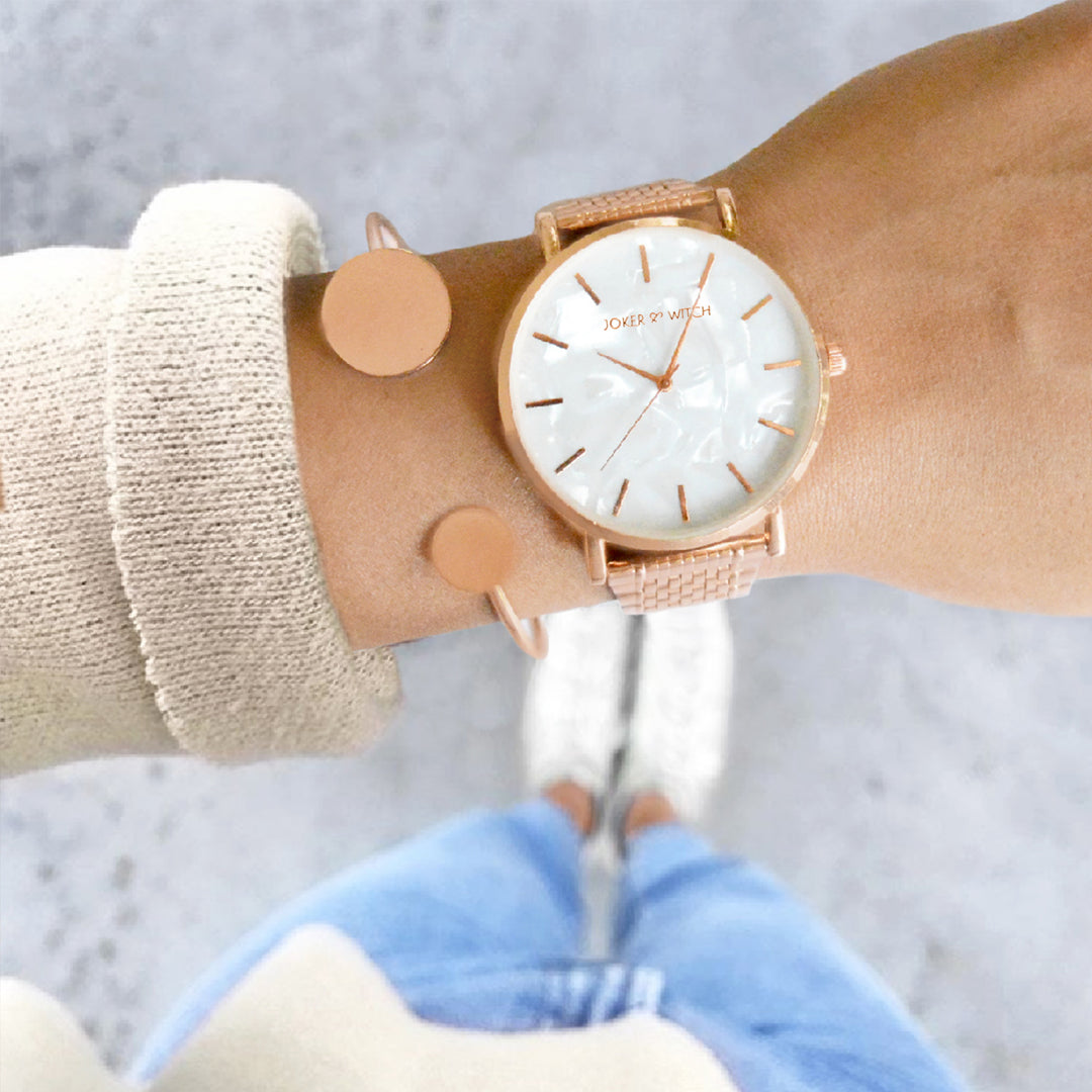 Aria Rosegold Watch Bracelet Stack - Joker & Witch