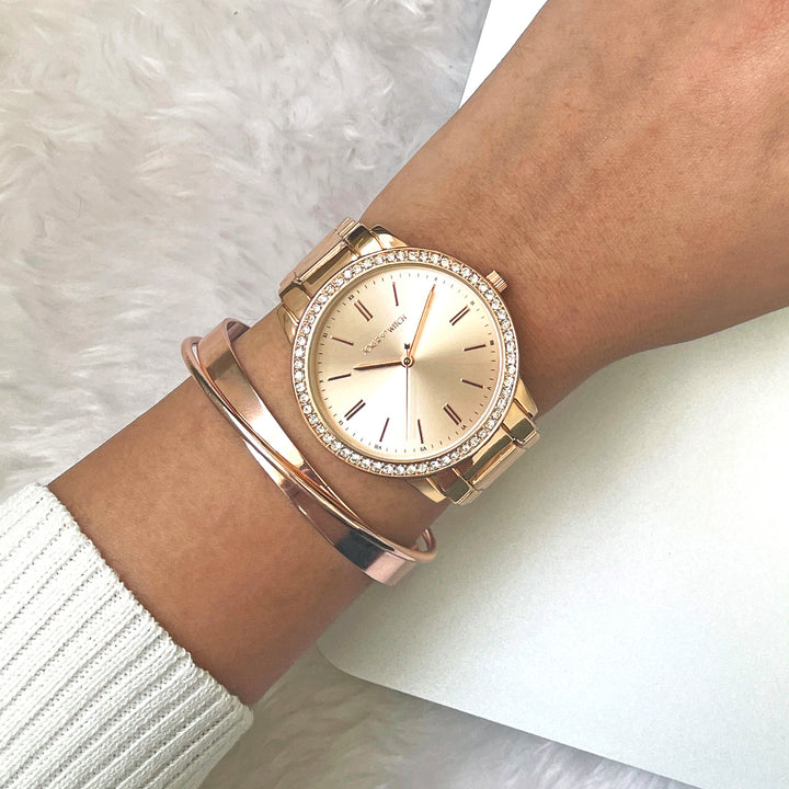 Shannah Rosegold Watch Bracelet Stack