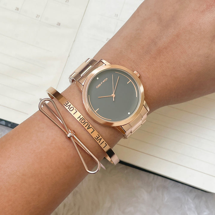 Mitzi Rosegold Watch Bracelet Stack