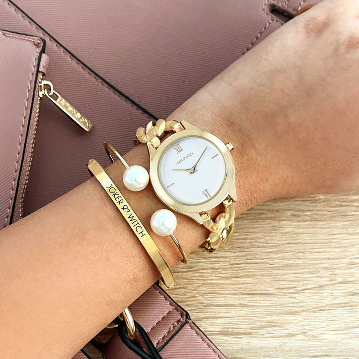 August Gold Watch Bracelet Stack