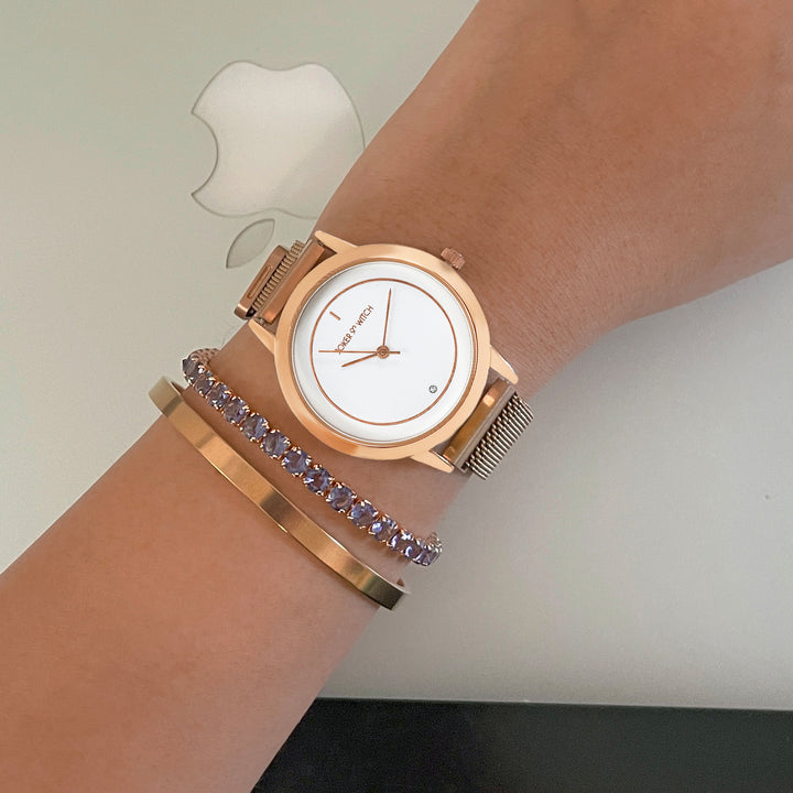 July Rosegold Watch Bracelet Stack