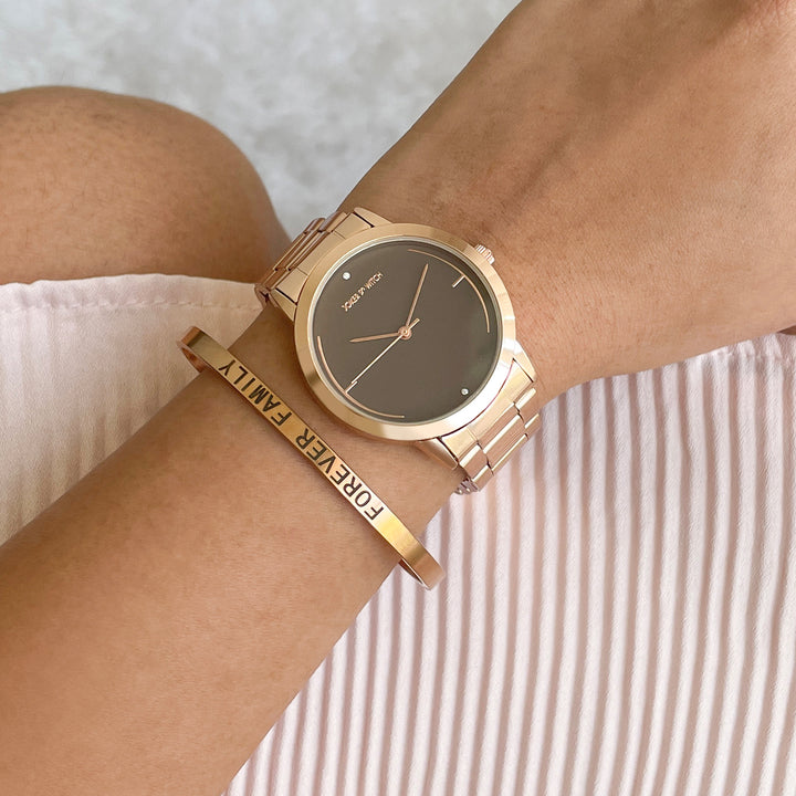 Michelle Rosegold Watch Bracelet Stack