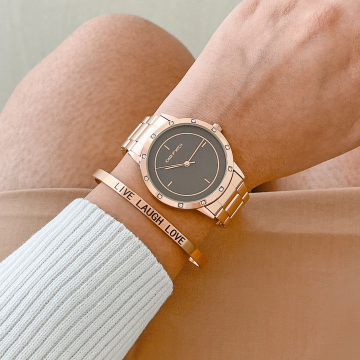Alasia Rosegold Watch Bracelet Stack