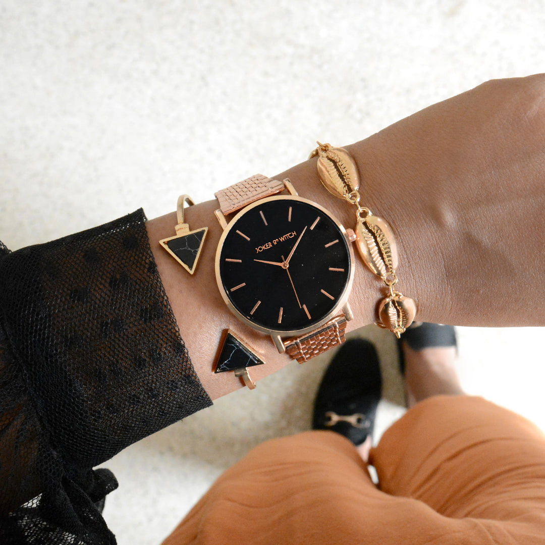 Divine  Rosegold Bracelet Stack - Joker & Witch