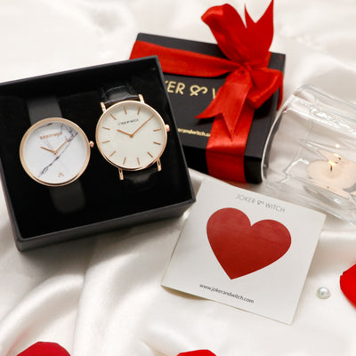 Buy Daniel Wellington Petite Melrose Couple Watch Gift Set For Men & Women  online