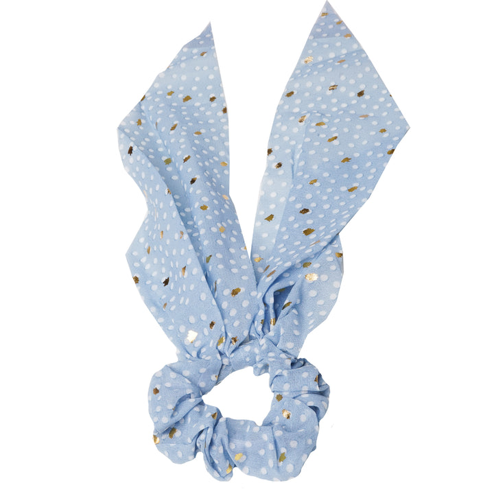 Lovingness Blue Scarf Style Scrunchie
