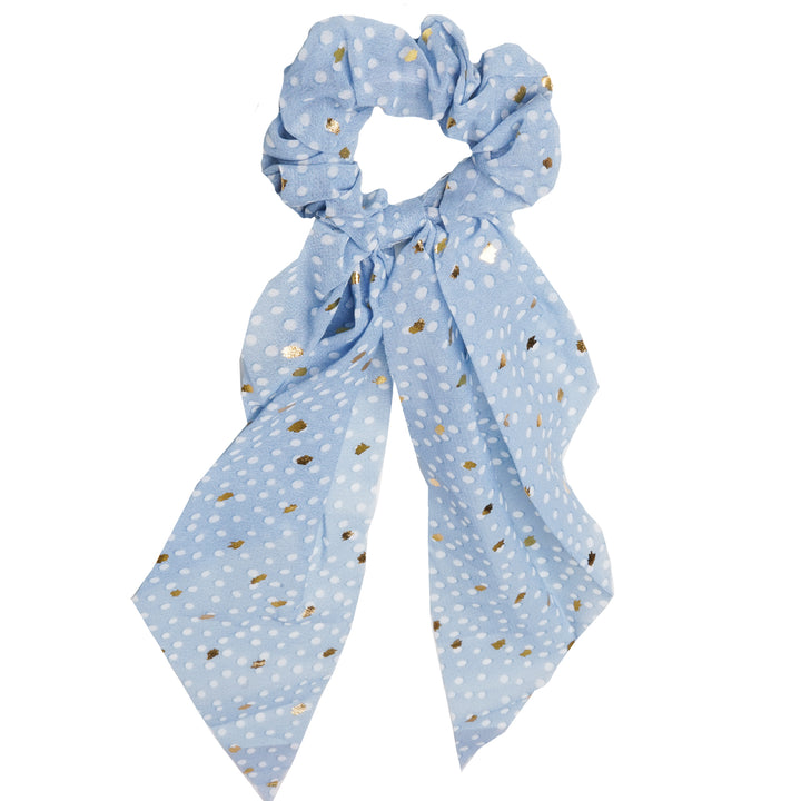 Lovingness Blue Scarf Style Scrunchie