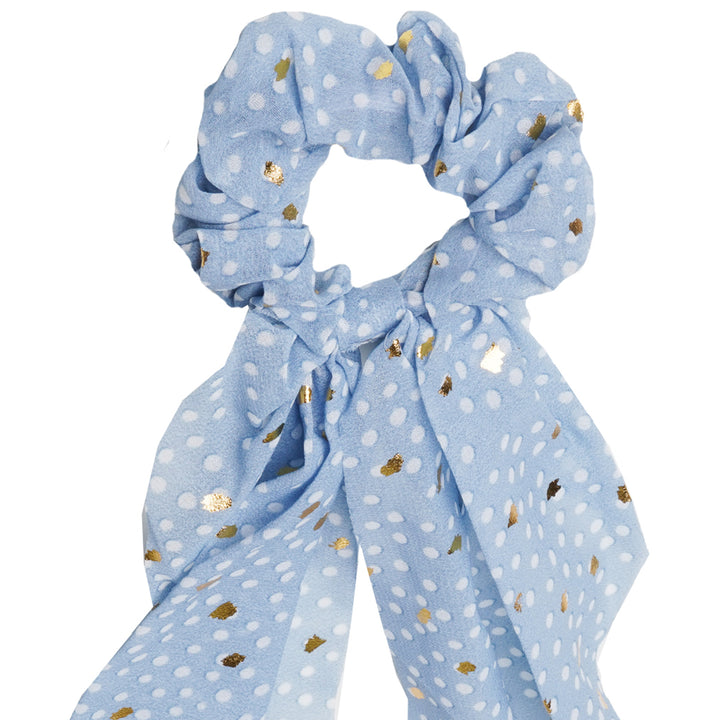 Lovingness Blue Scarf Style Scrunchie