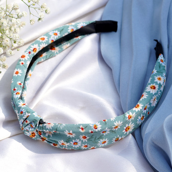 Full Bloom Light Green Knot Headband
