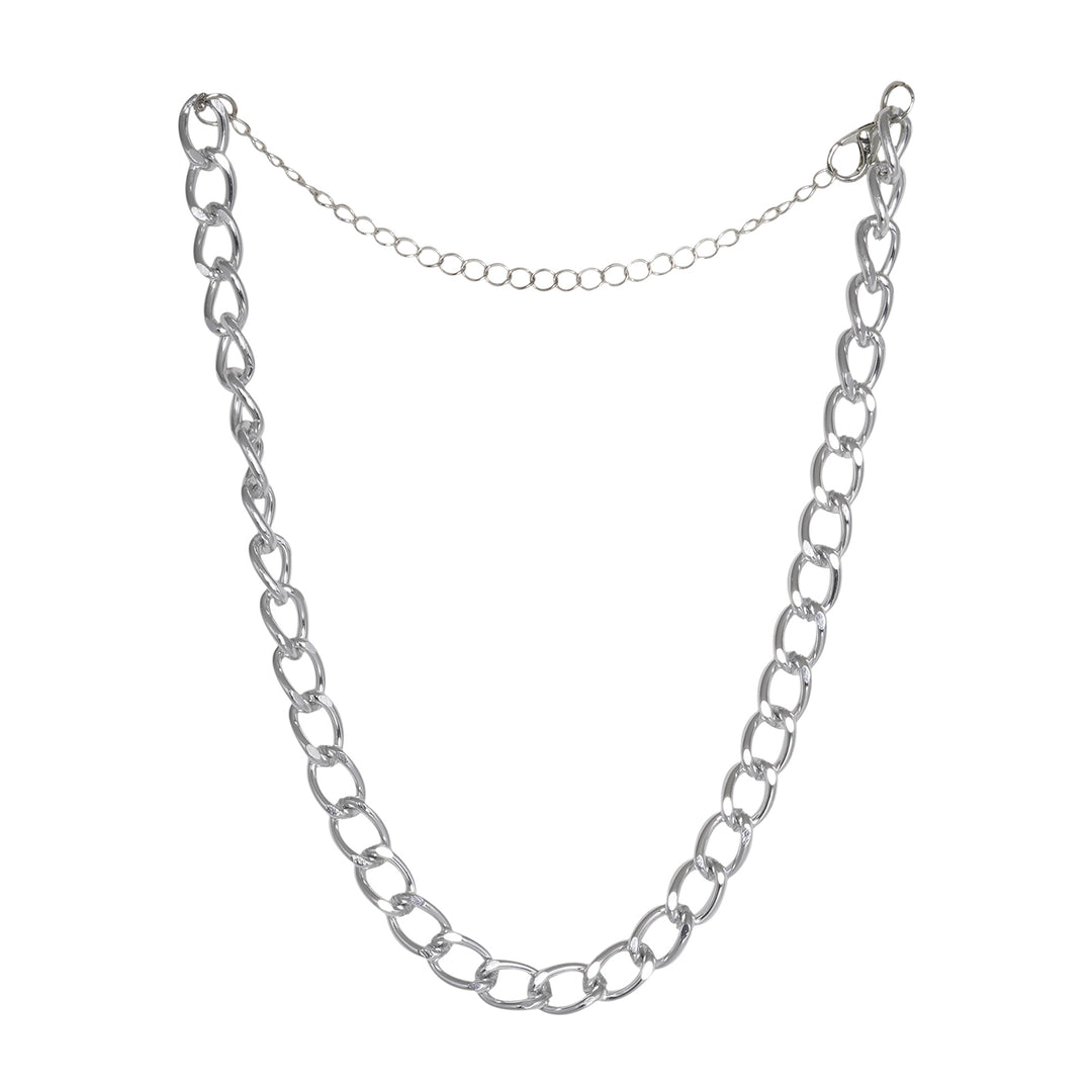 Stella Curb Chain Silver Necklace