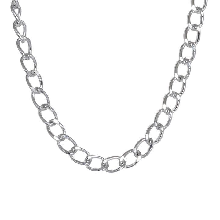 Stella Curb Chain Silver Necklace