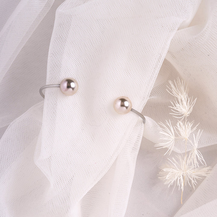 Twin Pearl Silver Bracelet