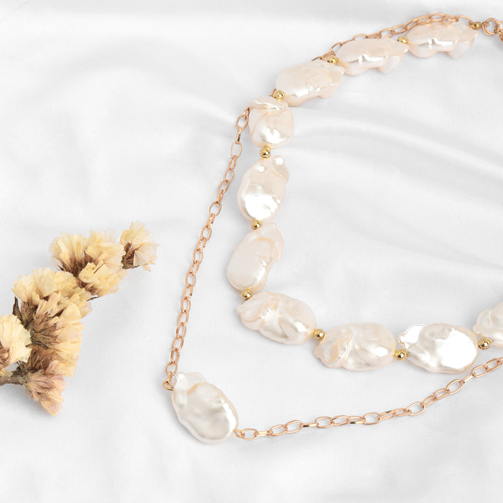 Tansy Pearl Layered Necklace