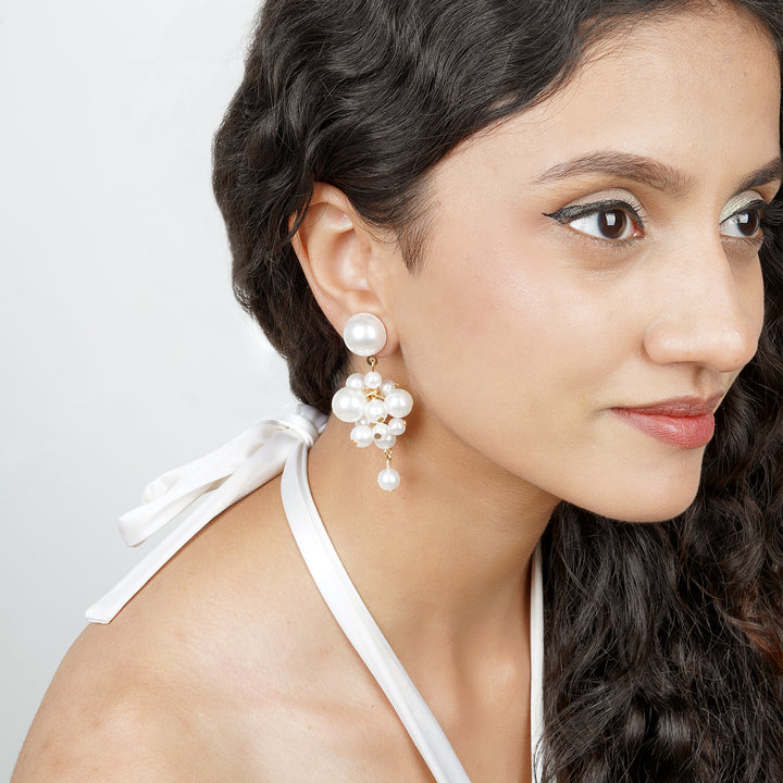 Dixie Pearl Cluster Earrings