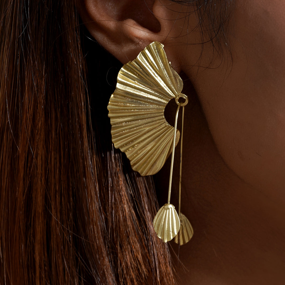 Gold Flair Drop Earring