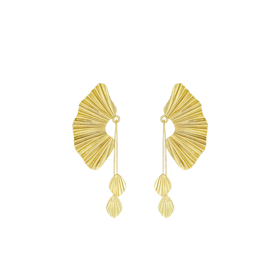 Gold Flair Drop Earring