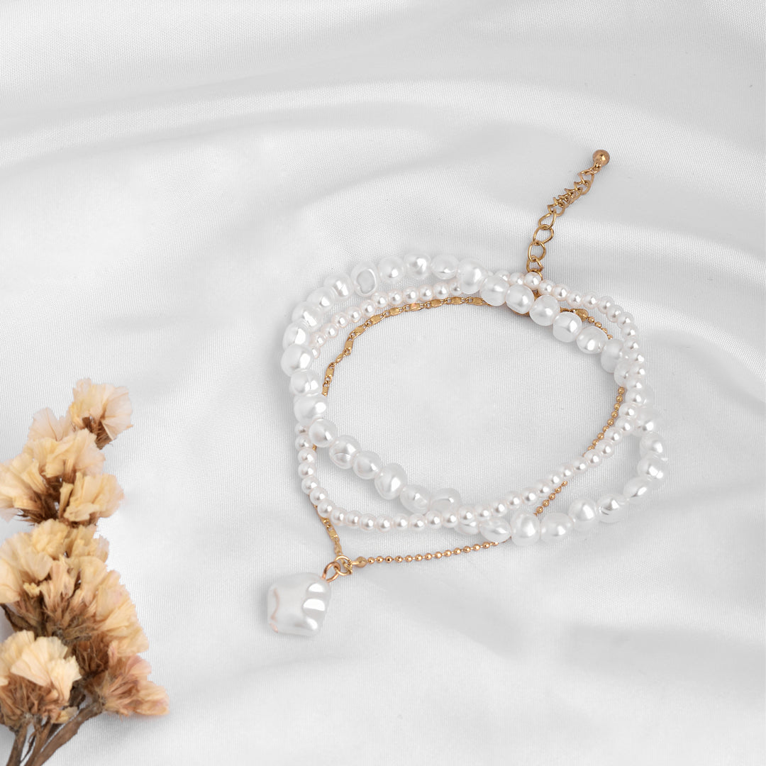 Blight Pearl Layered Anklet
