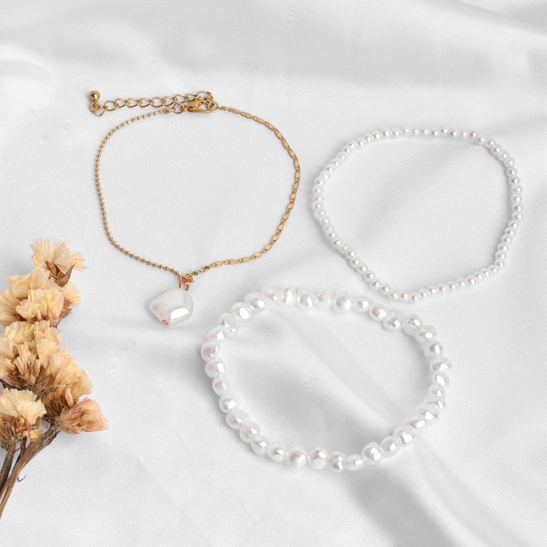 Blight Pearl Layered Anklet