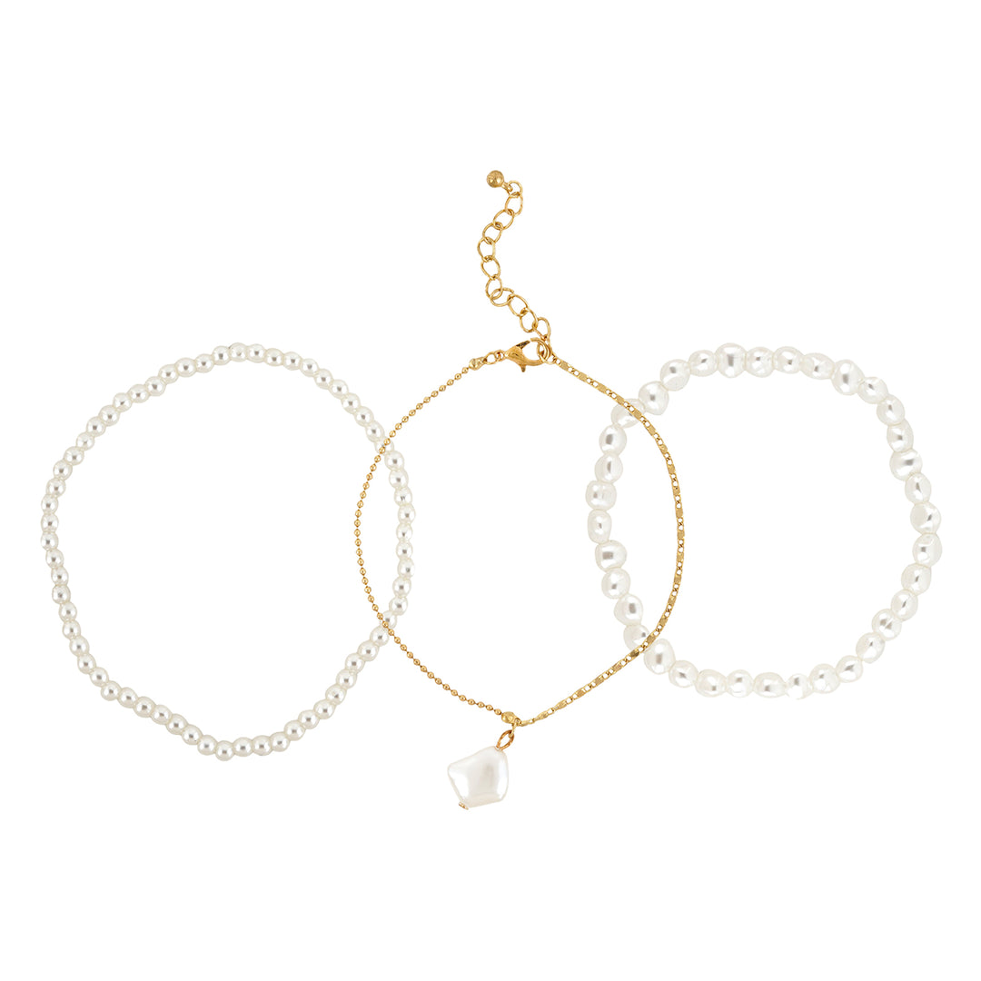 Blight Pearl Layered Anklet