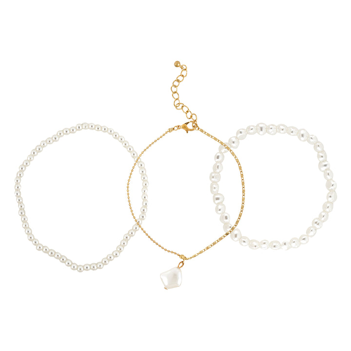 Blight Pearl Layered Anklet