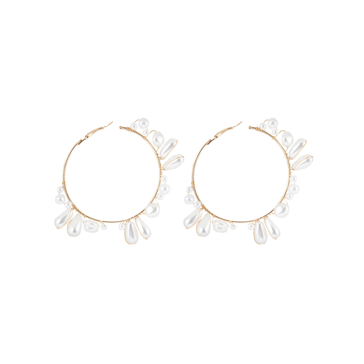 Phila Pearl Drop Hoop Earring