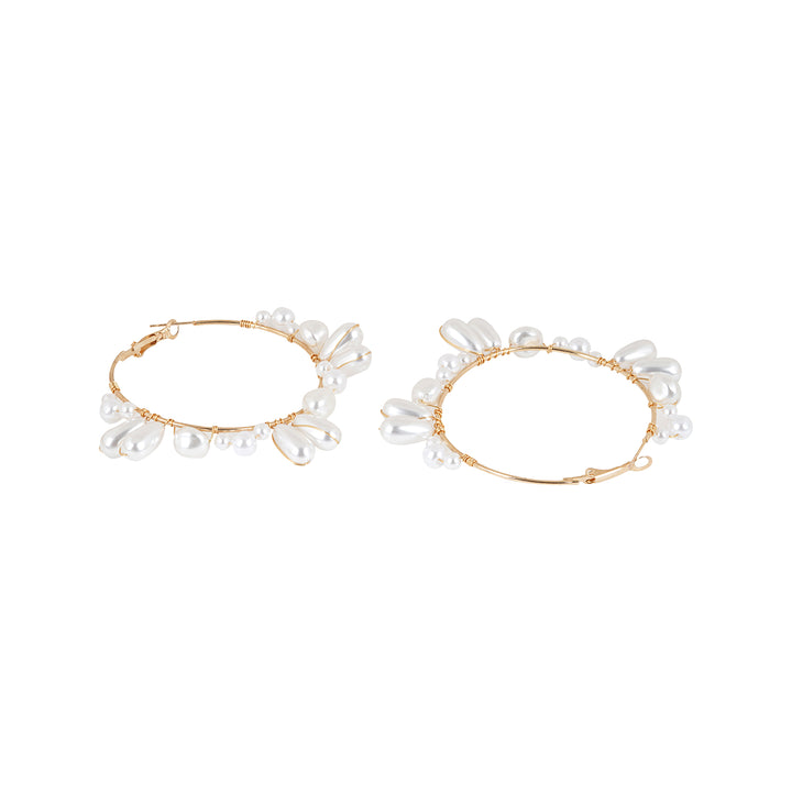 Phila Pearl Drop Hoop Earring
