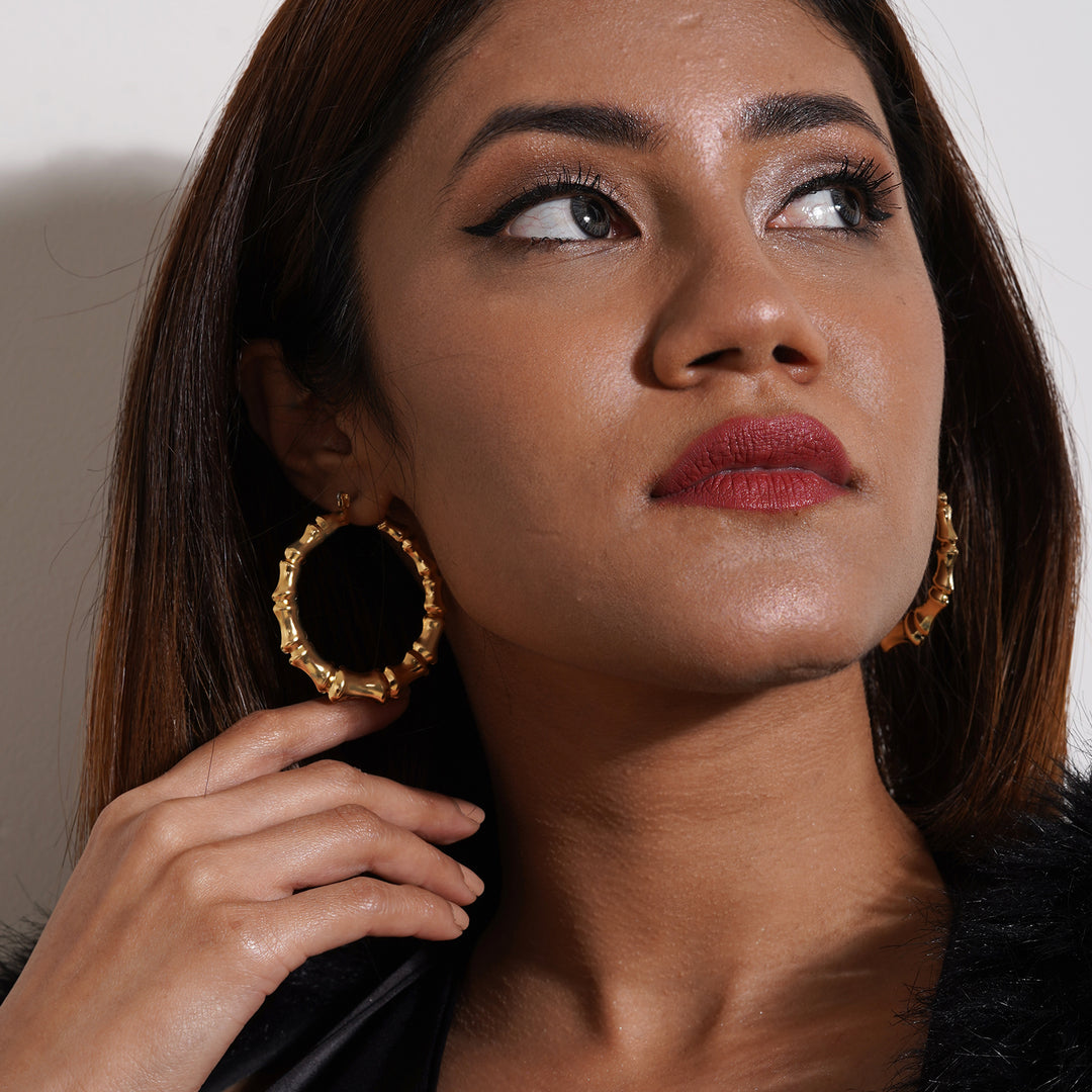 Em Gold Party Hoops