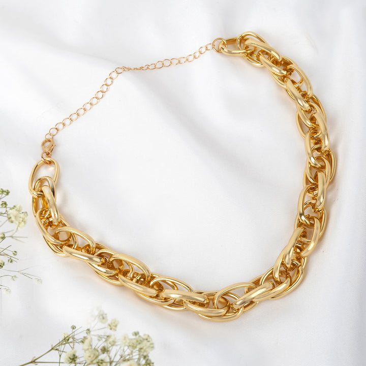 Anais Golden Twisted Chunky Necklace