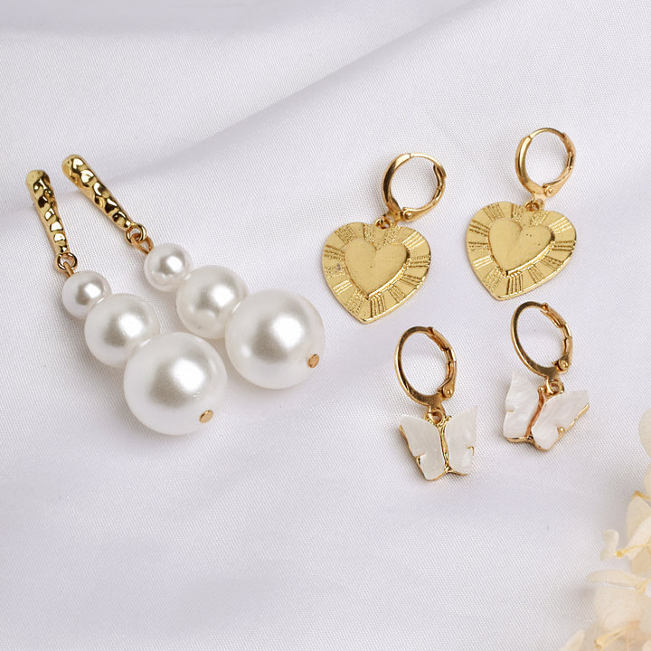 Wellyn Pearl And Charms Earring Set
