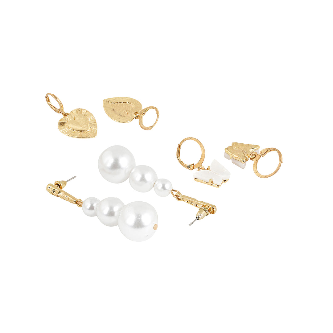 Wellyn Pearl And Charms Earring Set
